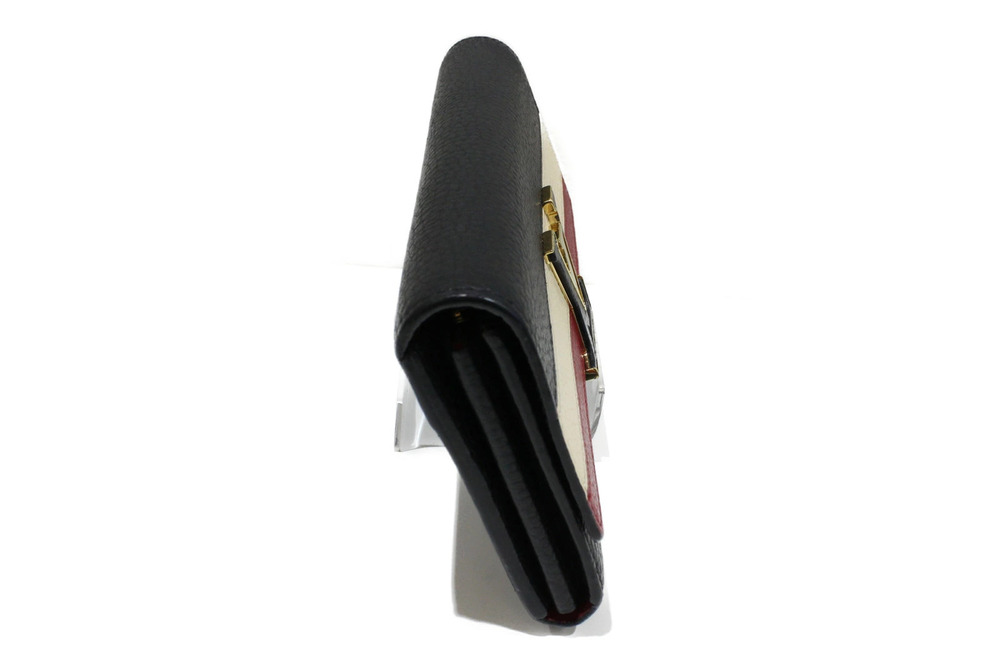 Louis Vuitton Capucines s Portefeuille Wallet Leather Black